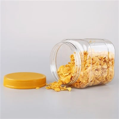 Πλαστικό τετράγωνο δοχείο 1500ml για αποθήκευση σνακ